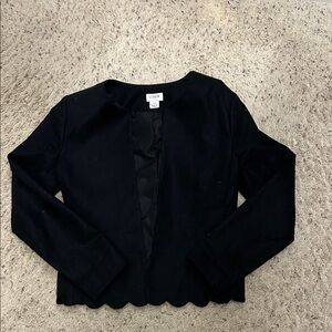 J. Crew Black Scalloped Women's Blazer/Jacket, size XXS